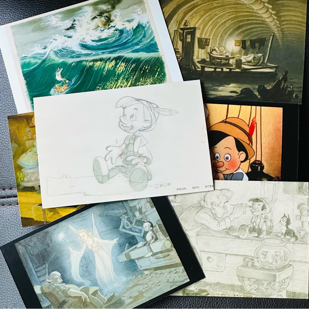 NEW Pinocchio (1940) Classic Disney Set of 7 Postcards
